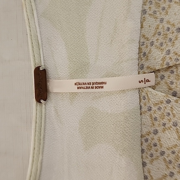 Free People Aloha‎ State Of Mind Patchwork Peplum Blouse Size Small - Picture 8 of 10